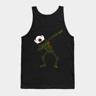 Dabbing skeleton Nurse Halloween Tank Top